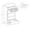 Manhattan Comfort Granville Dark Grey 5-Drawer Tall Dresser and 3-Drawer Standard Dresser, Set of 2 GRAN015 - alternate 9